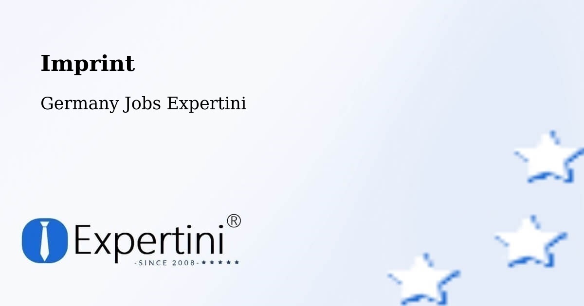 Imprint – Berlin - Germany Jobs Expertini